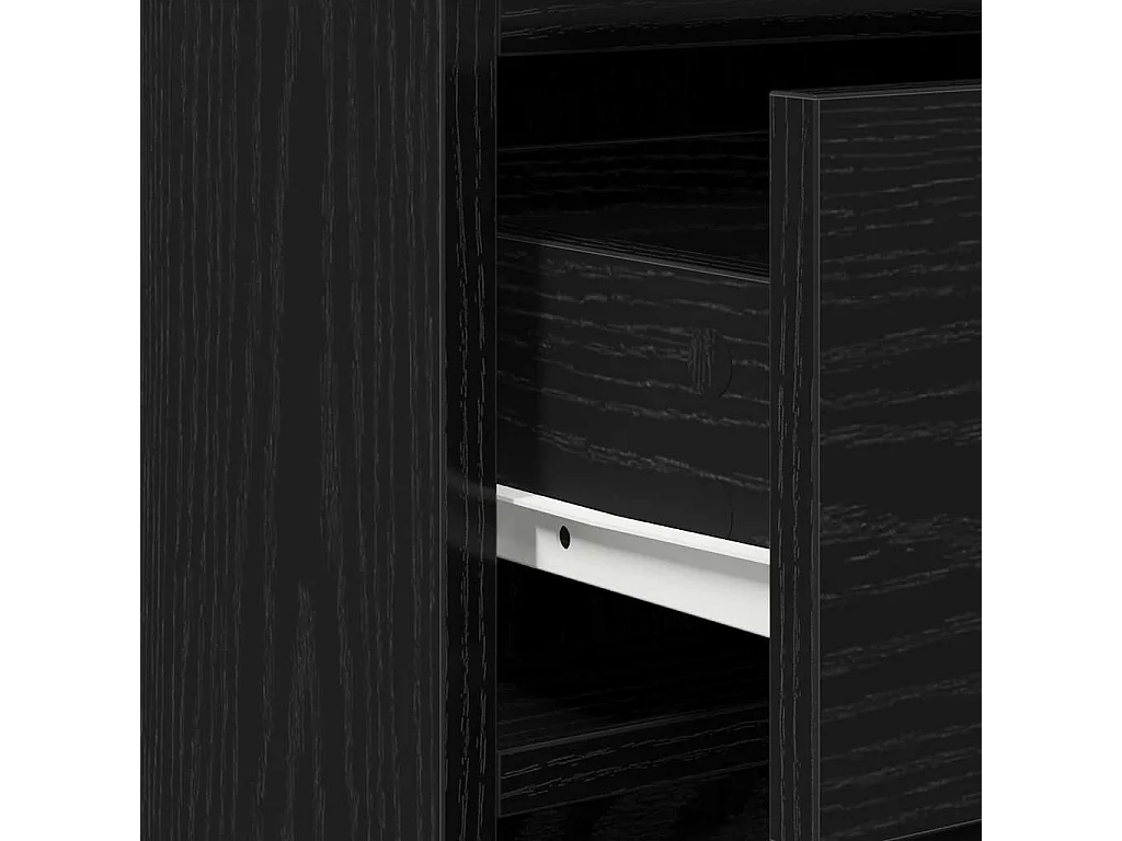 Table de Toilette 2 pcs Noir 50 x 41 x 135 cm Bois d'ingénierie