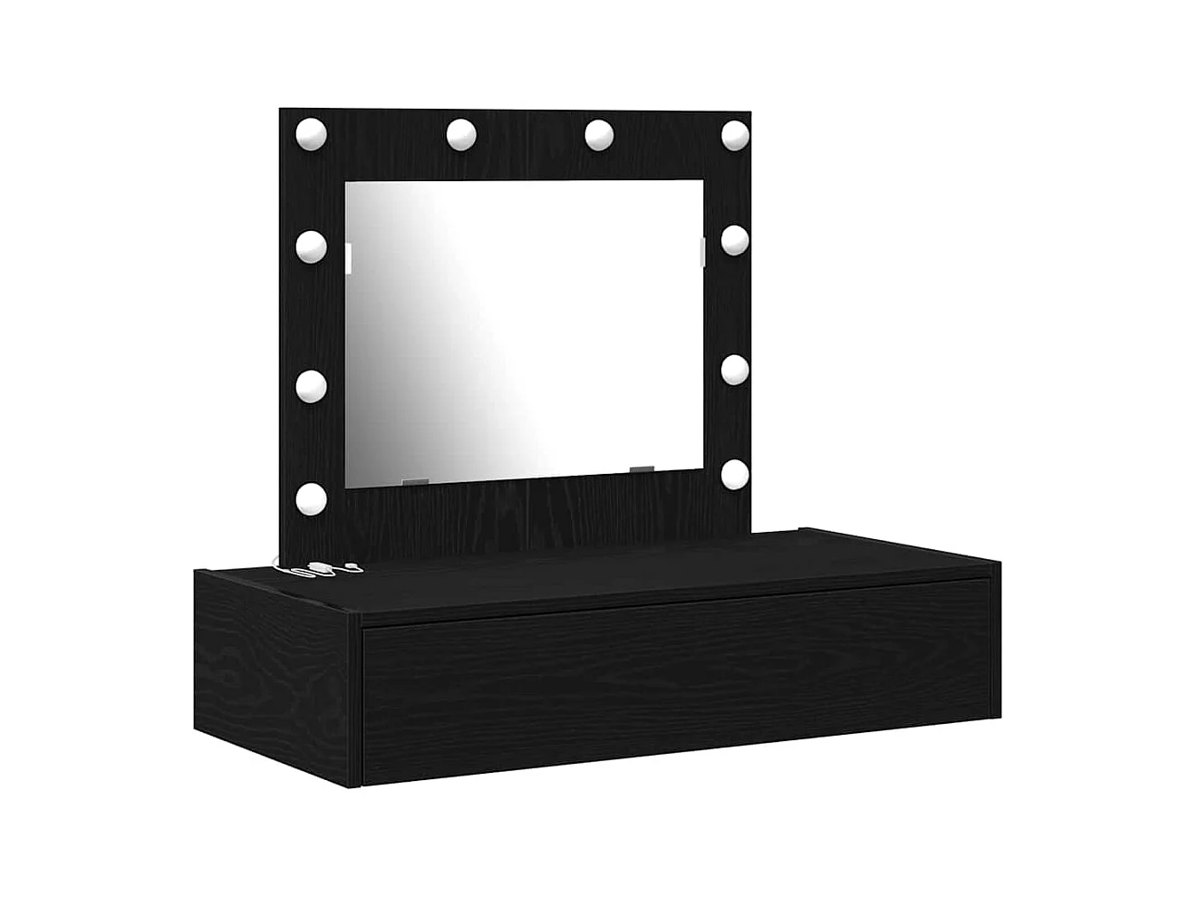 Table de Toilette Noir 83 x 40 x 70 cm Bois d'ingénierie