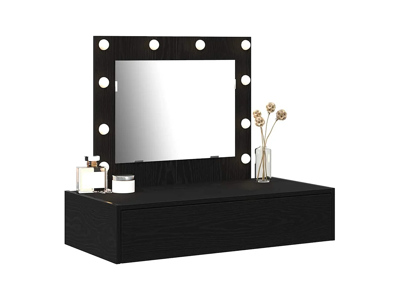 Table de Toilette Noir 83 x 40 x 70 cm Bois d'ingénierie