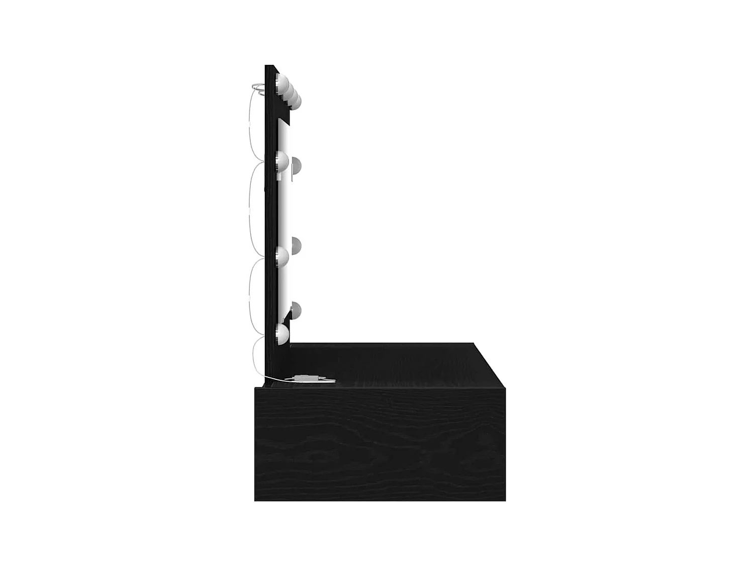 Table de Toilette Noir 83 x 40 x 70 cm Bois d'ingénierie