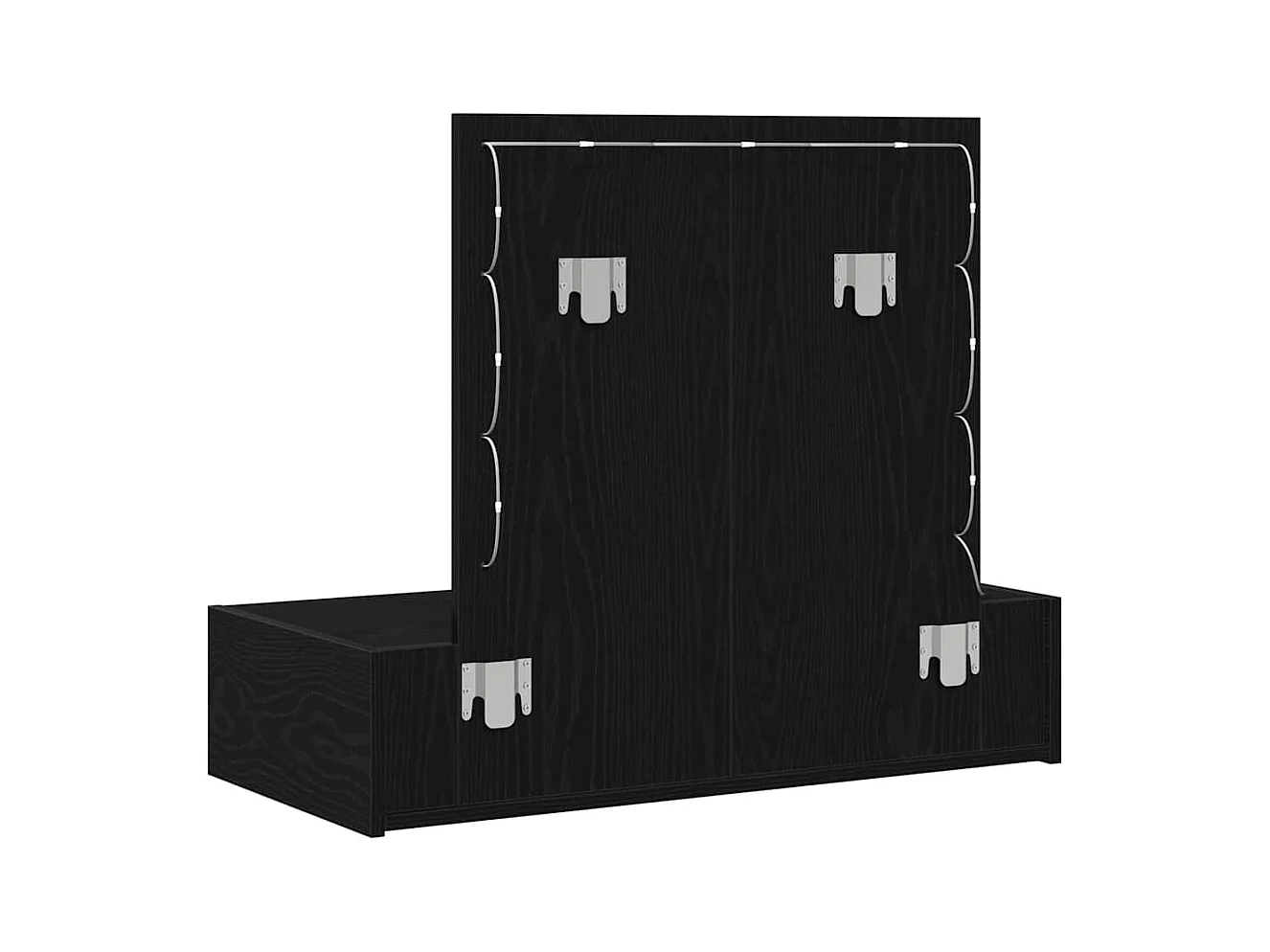 Table de Toilette Noir 83 x 40 x 70 cm Bois d'ingénierie