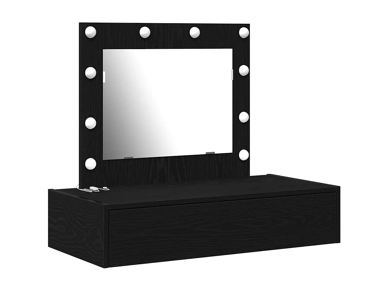 Table de Toilette Noir 83 x 40 x 70 cm Bois d'ingénierie