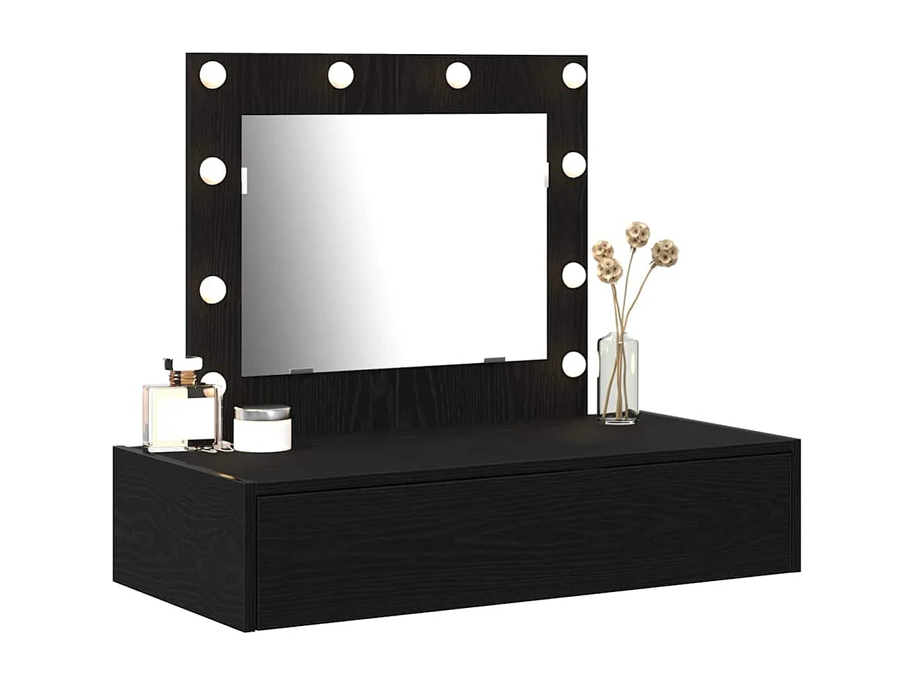 Table de Toilette Noir 83 x 40 x 70 cm Bois d'ingénierie