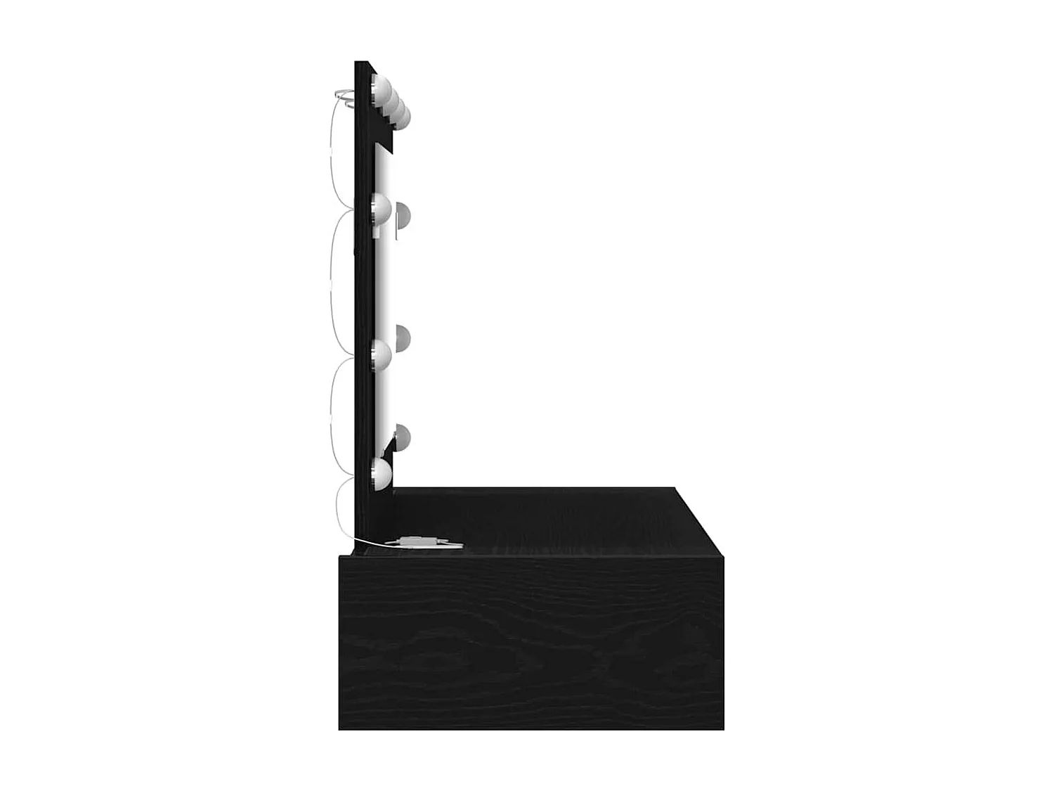 Table de Toilette Noir 83 x 40 x 70 cm Bois d'ingénierie