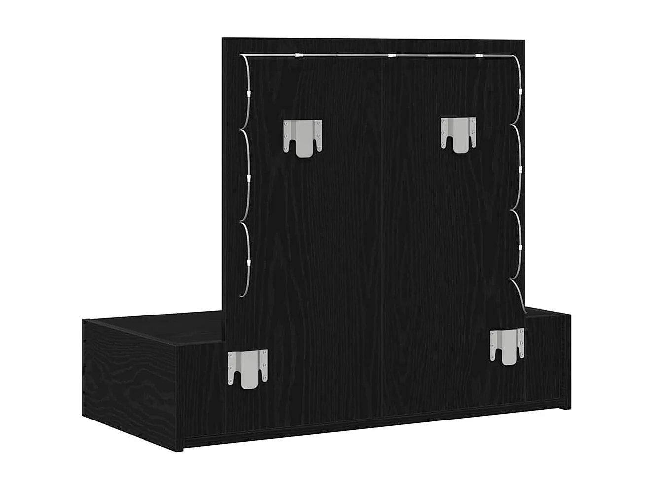 Table de Toilette Noir 83 x 40 x 70 cm Bois d'ingénierie