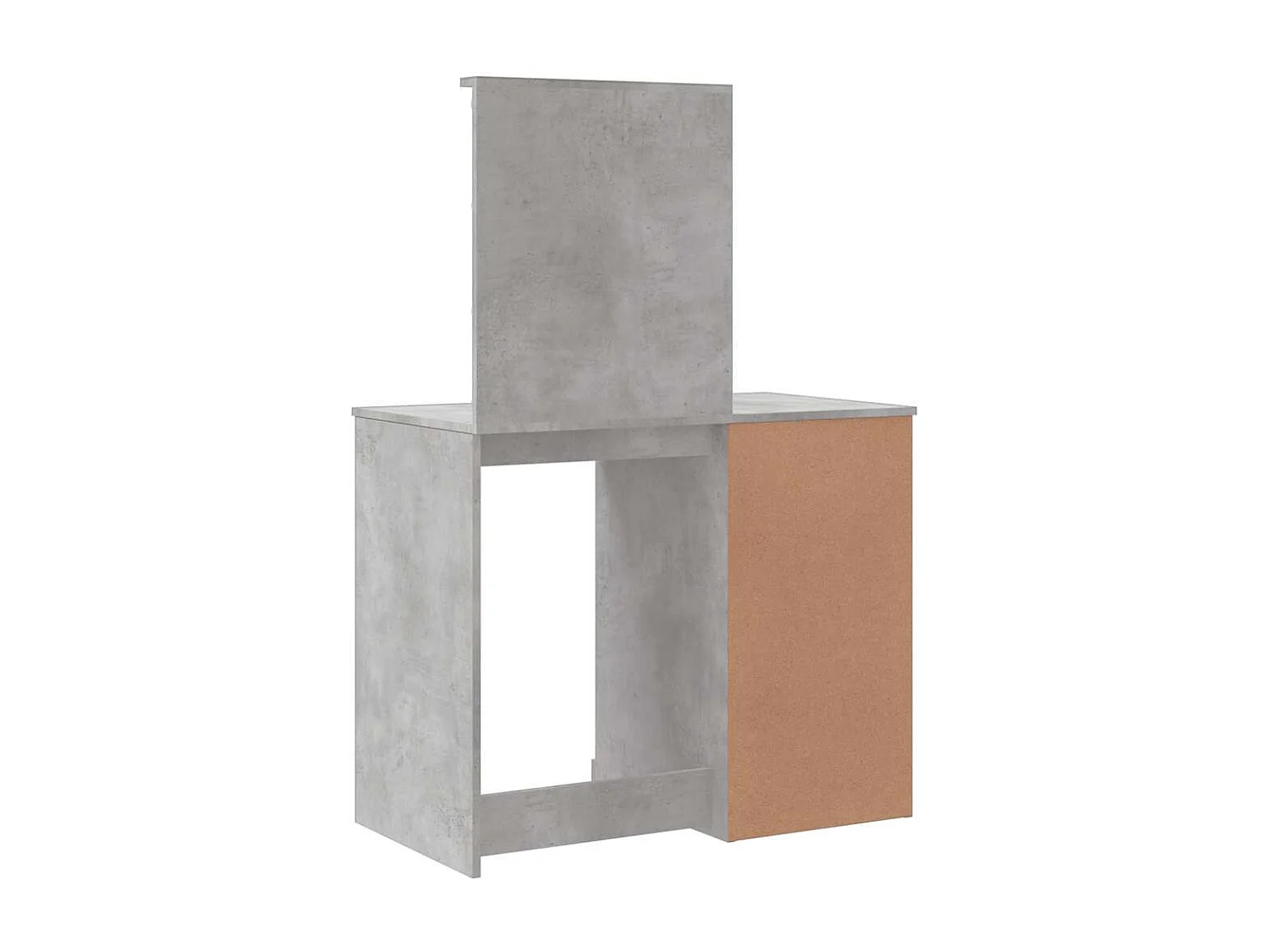 Kaptafel met ledverlichting, betongrijs, 90x42x132,5 cm