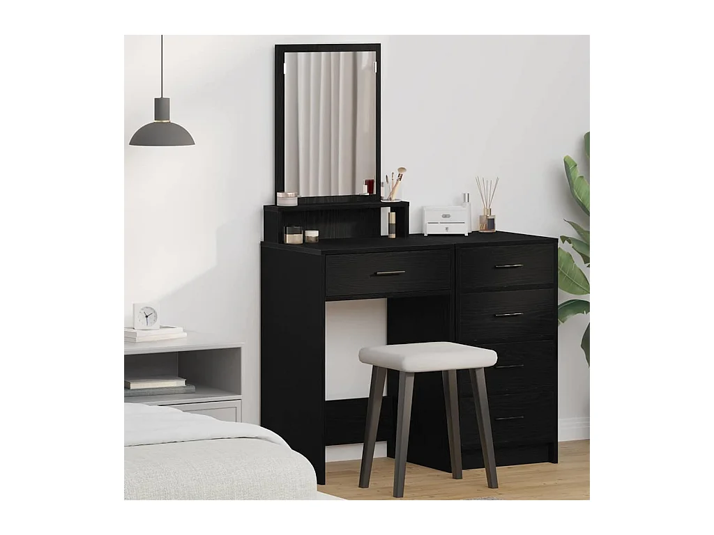 Coiffeuse Chêne noir 50 x 41 x 140 cm Bois d'ingénierie