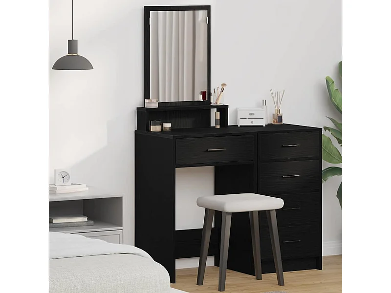 Coiffeuse Chêne noir 50 x 41 x 140 cm Bois d'ingénierie