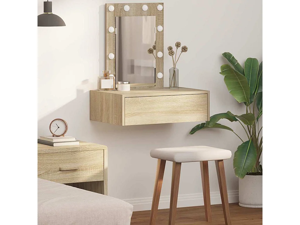 Table de Toilette Marron 60 x 40 x 70 cm Bois d'ingénierie