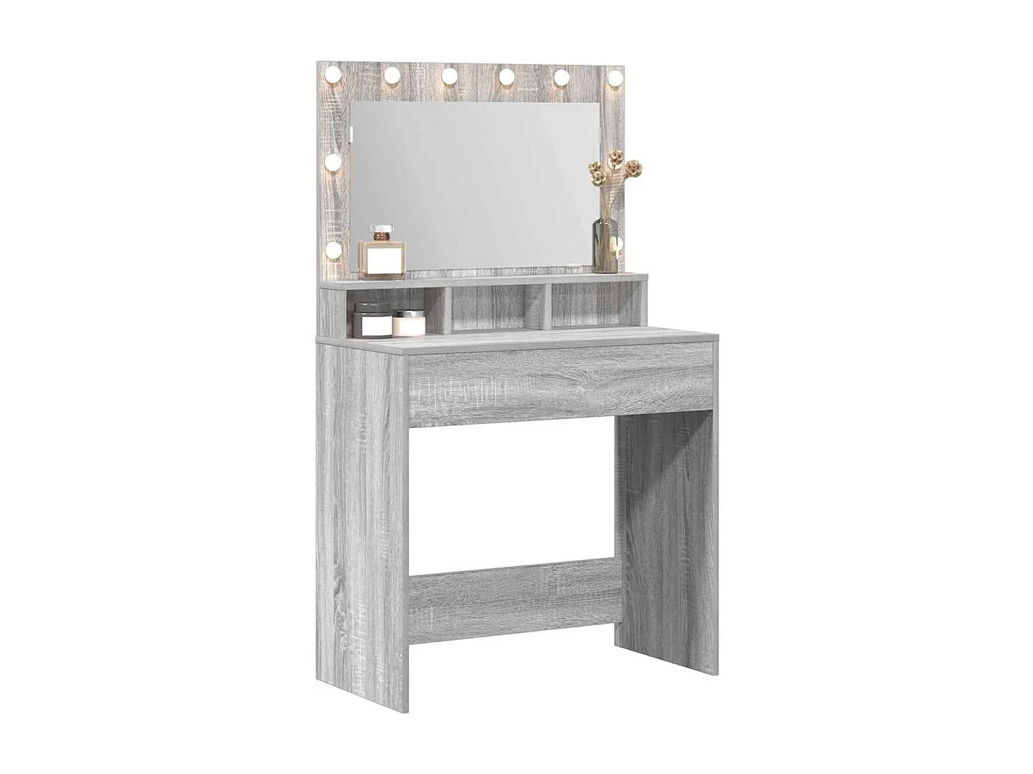 Coiffeuse Sonoma gris 79 x 41 x 135 cm Bois d'ingénierie