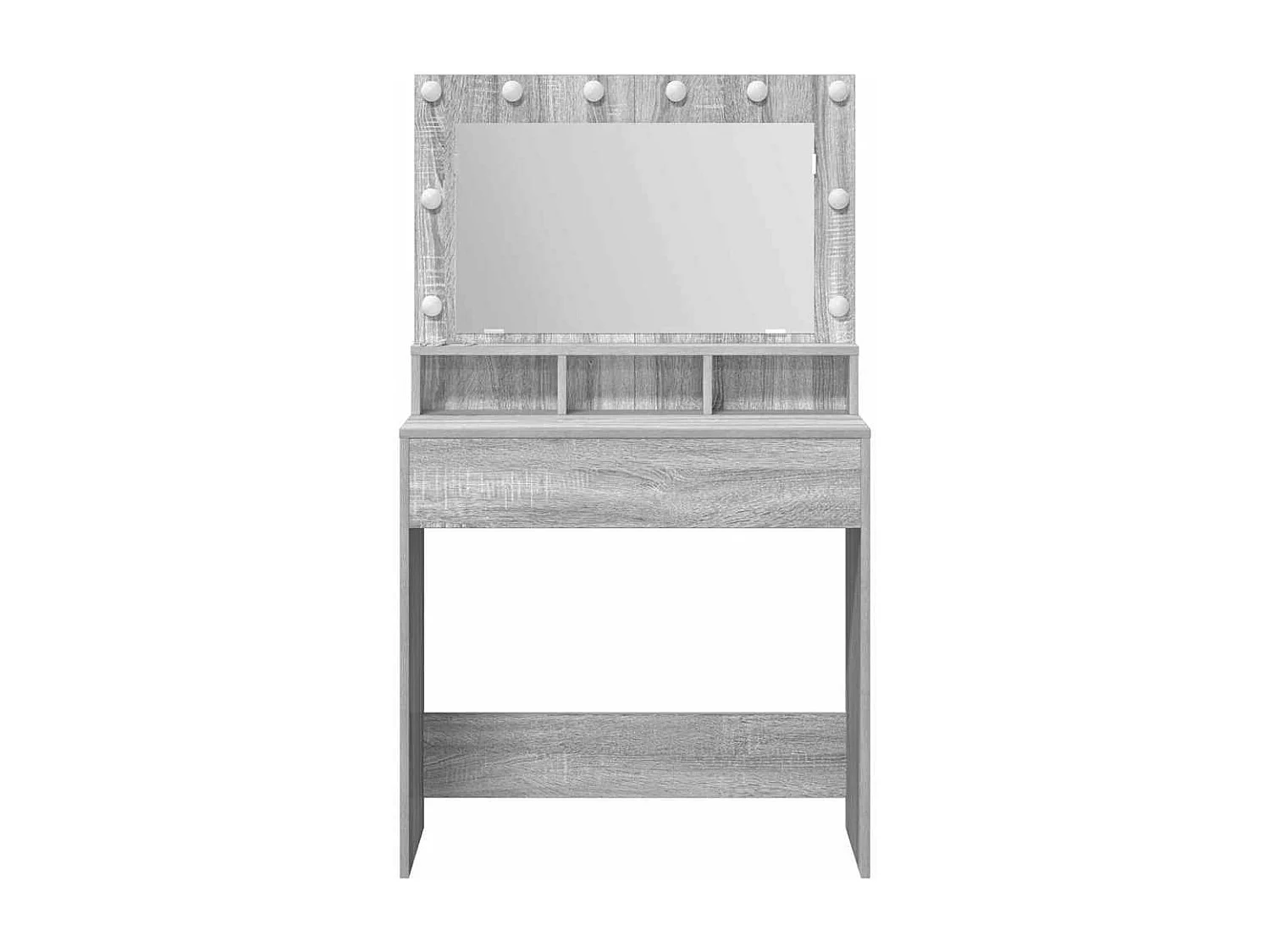 Coiffeuse Sonoma gris 79 x 41 x 135 cm Bois d'ingénierie