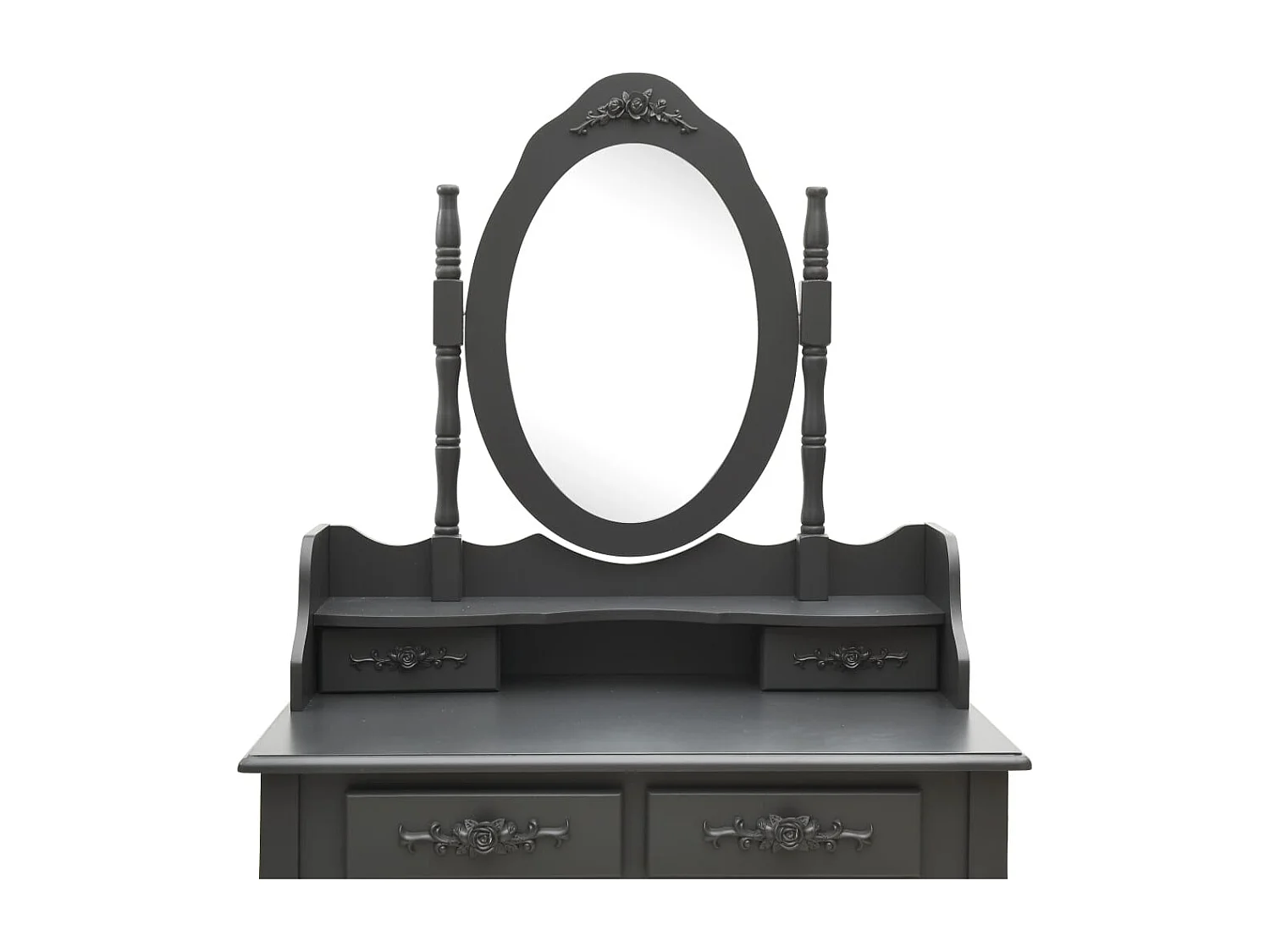 Kaptafelset met kruk Grijs 75x69x140 cm Paulownia