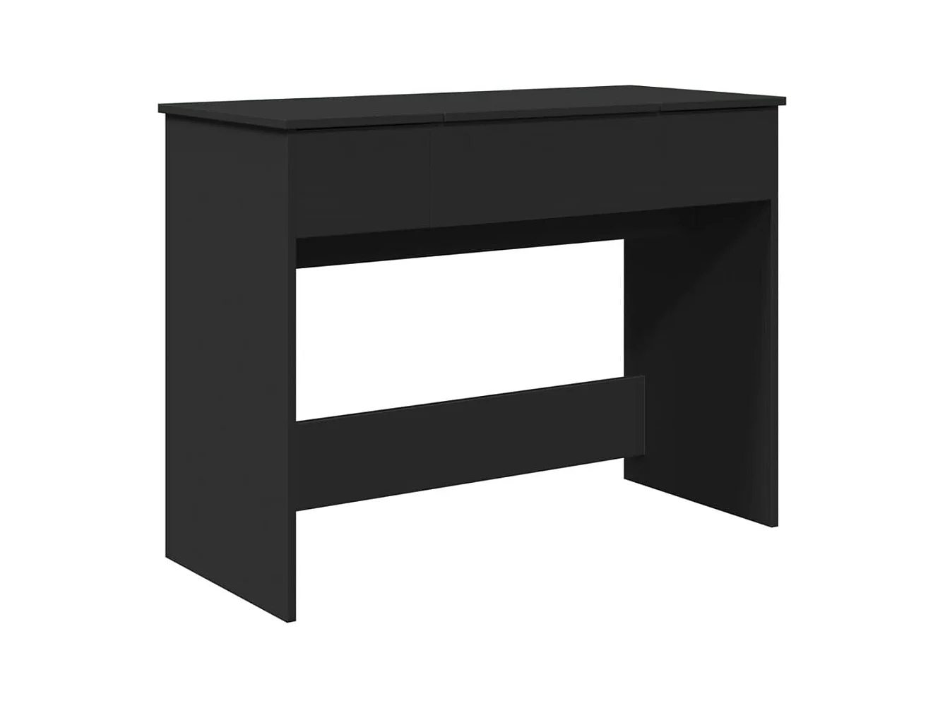 Kaptafel met zwarte spiegel 100x45x76 cm