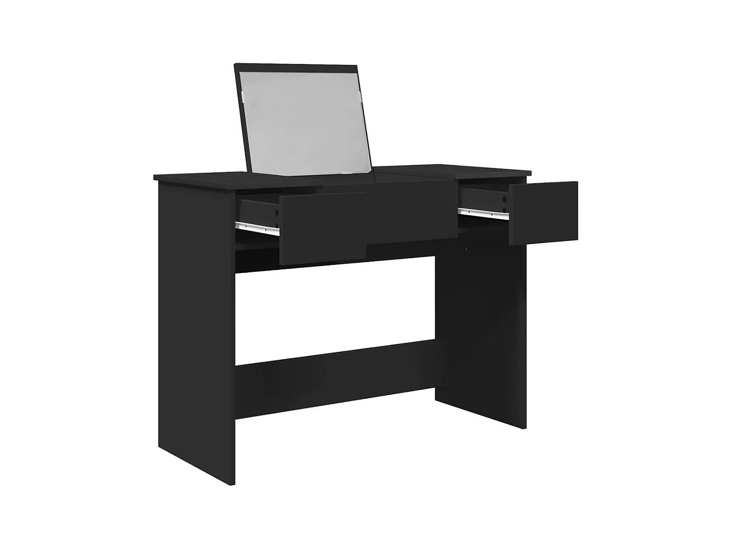 Kaptafel met zwarte spiegel 100x45x76 cm