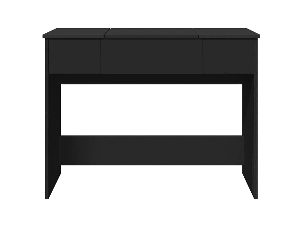 Kaptafel met zwarte spiegel 100x45x76 cm