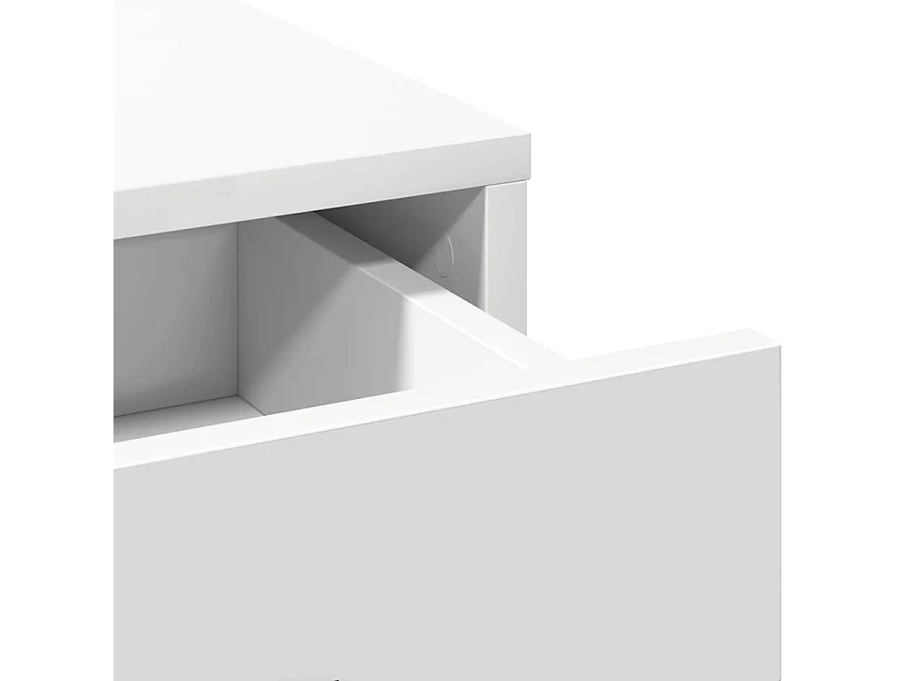 3-delige kaptafelset, wit, 40 x 41 x 75 cm, bewerkt hout