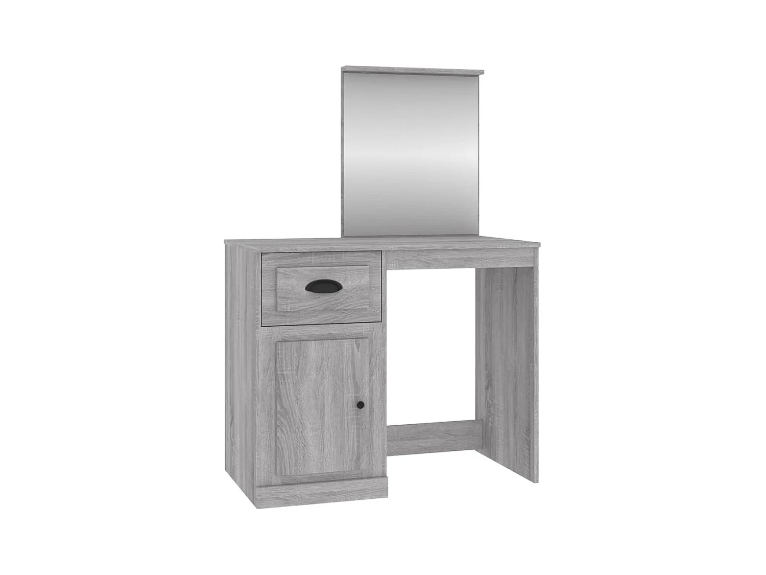 Kaptafel met spiegel Sonoma grijs 90x50x132,5cm bewerkt hout