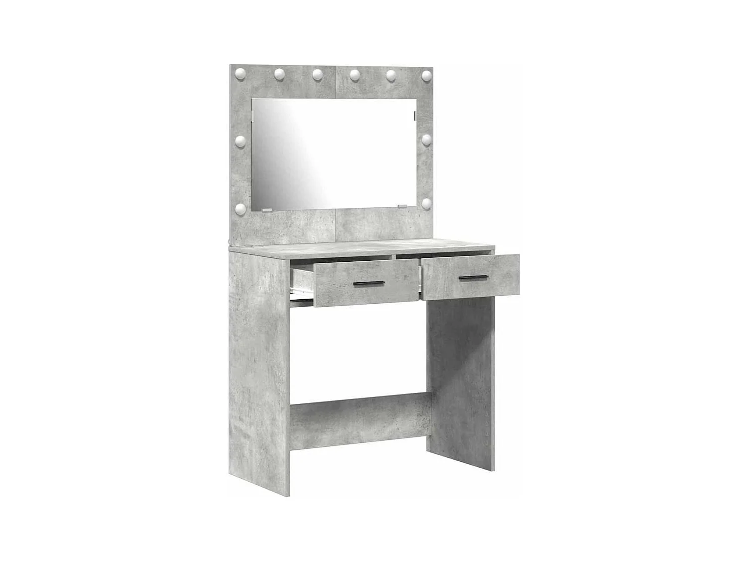 Tavolo da toeletta grigio cemento 78,5 x 41 x 135 cm in legno ingegnerizzato