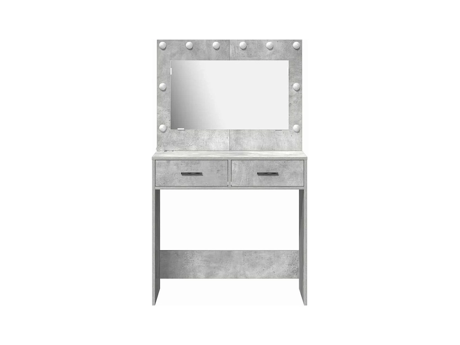 Tavolo da toeletta grigio cemento 78,5 x 41 x 135 cm in legno ingegnerizzato