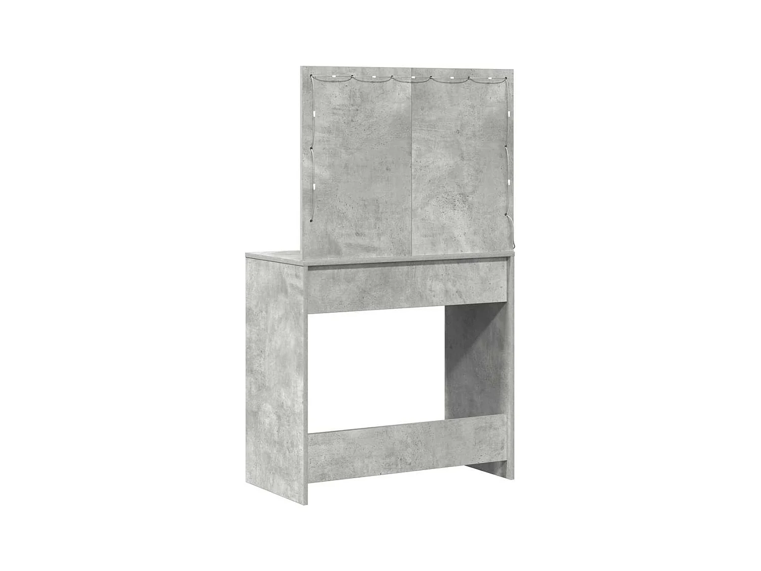 Tavolo da toeletta grigio cemento 78,5 x 41 x 135 cm in legno ingegnerizzato