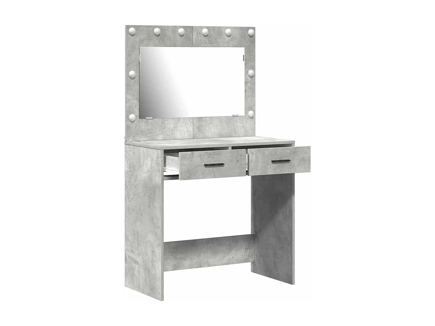 Betongrijze kaptafel 78,5 x 41 x 135 cm bewerkt hout