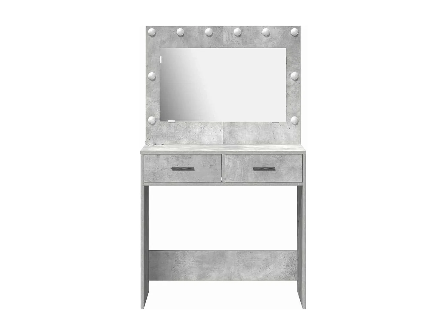 Betongrijze kaptafel 78,5 x 41 x 135 cm bewerkt hout