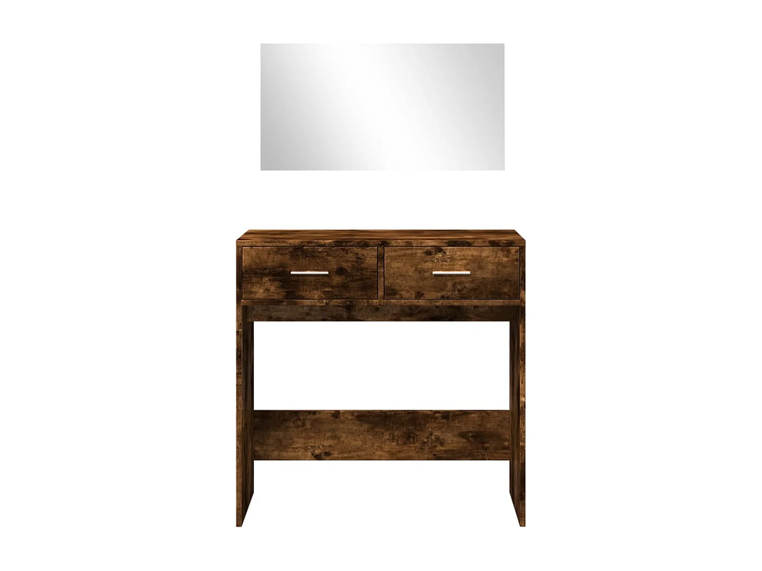 Toletta con specchio in rovere fumé 80x39x80 cm