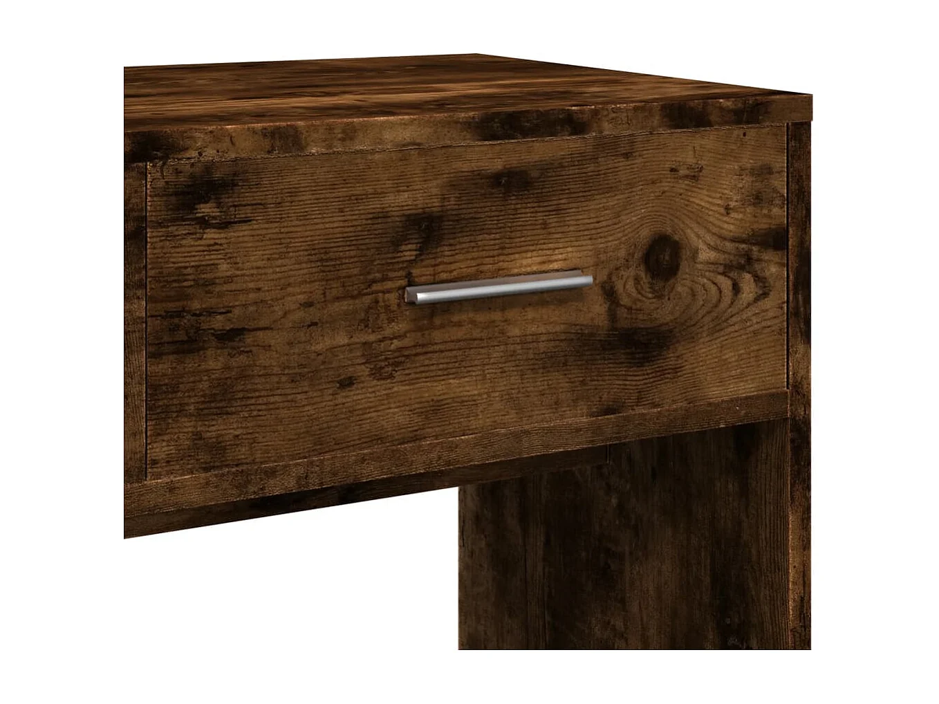 Toletta con specchio in rovere fumé 80x39x80 cm