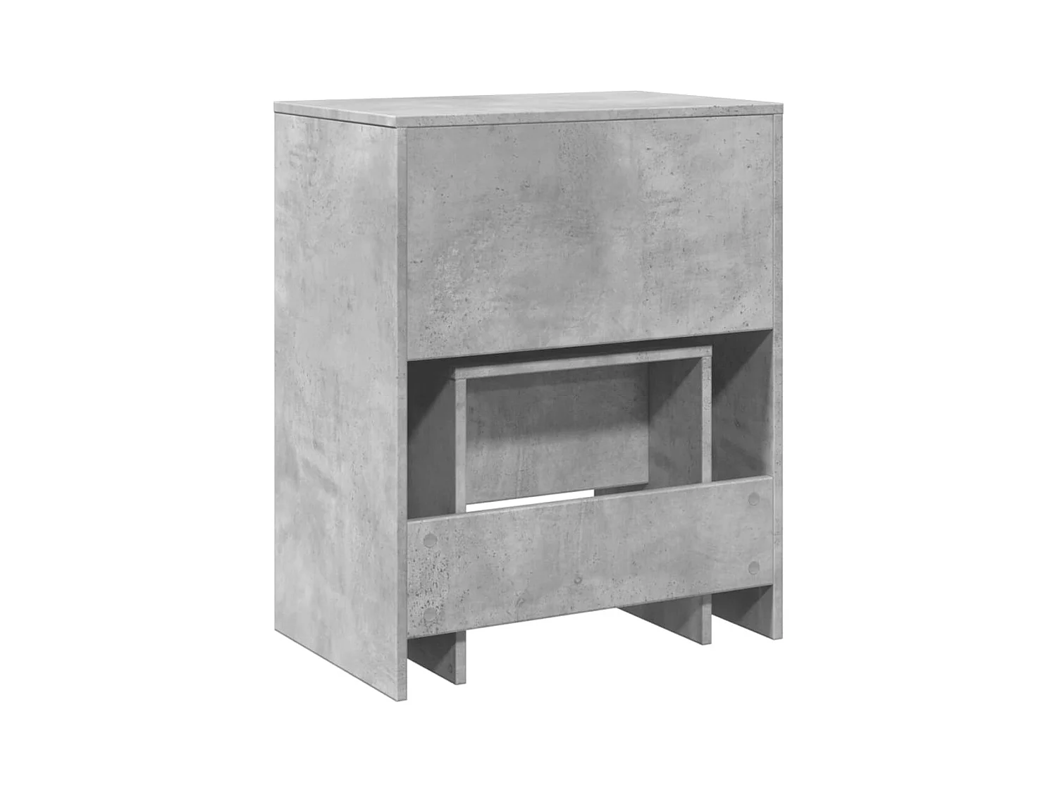 Betongrijze kaptafel en kruk 60x40x113,5 cm