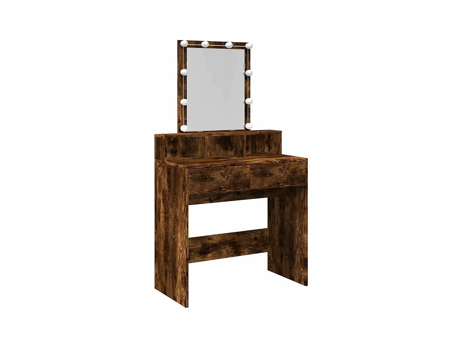 Kaptafel met LED gerookt eiken 80x41x144,5 cm