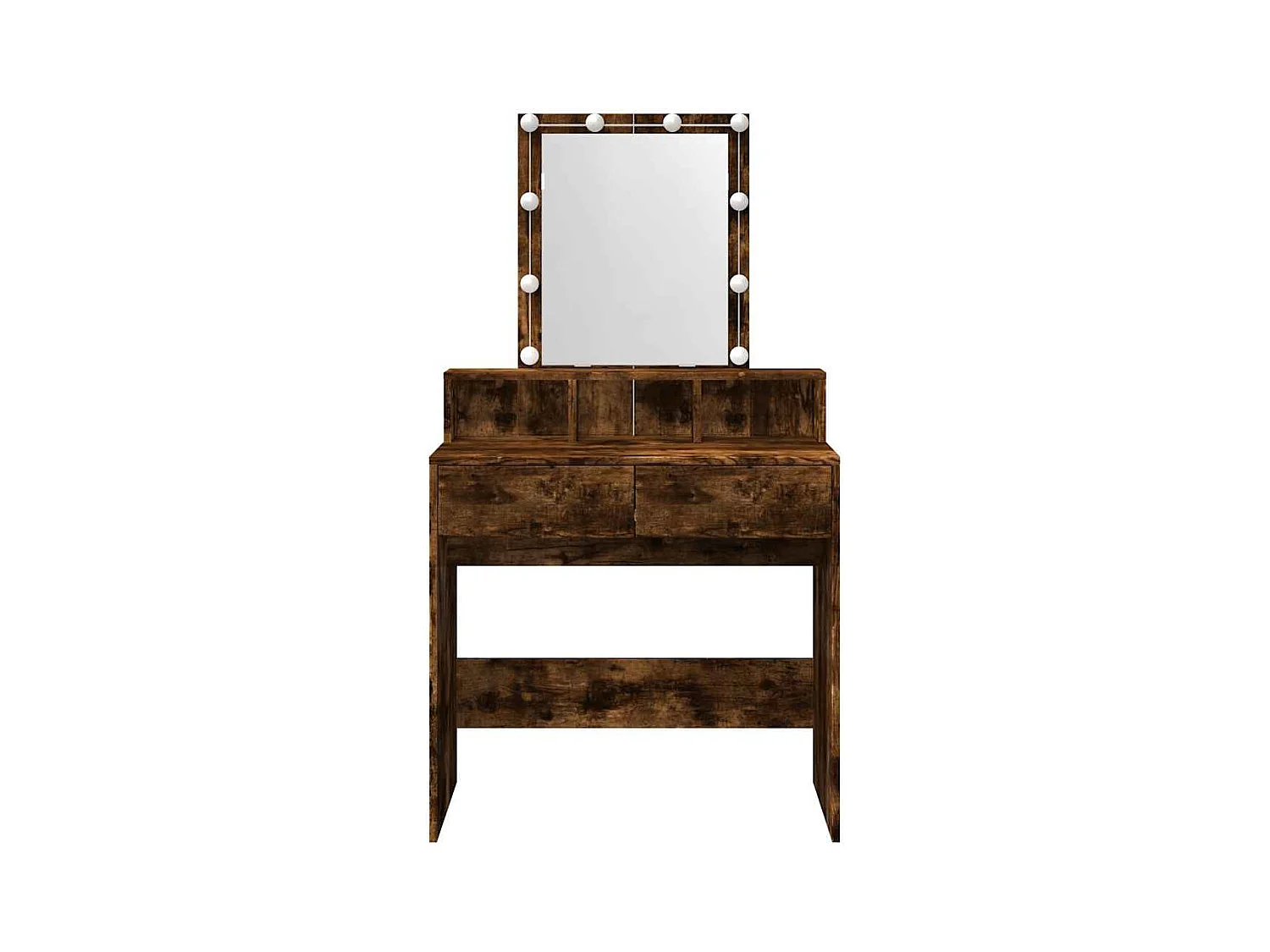 Kaptafel met LED gerookt eiken 80x41x144,5 cm