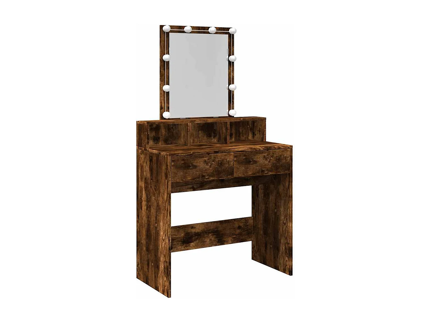 Toletta con LED rovere fumé 80x41x144,5 cm