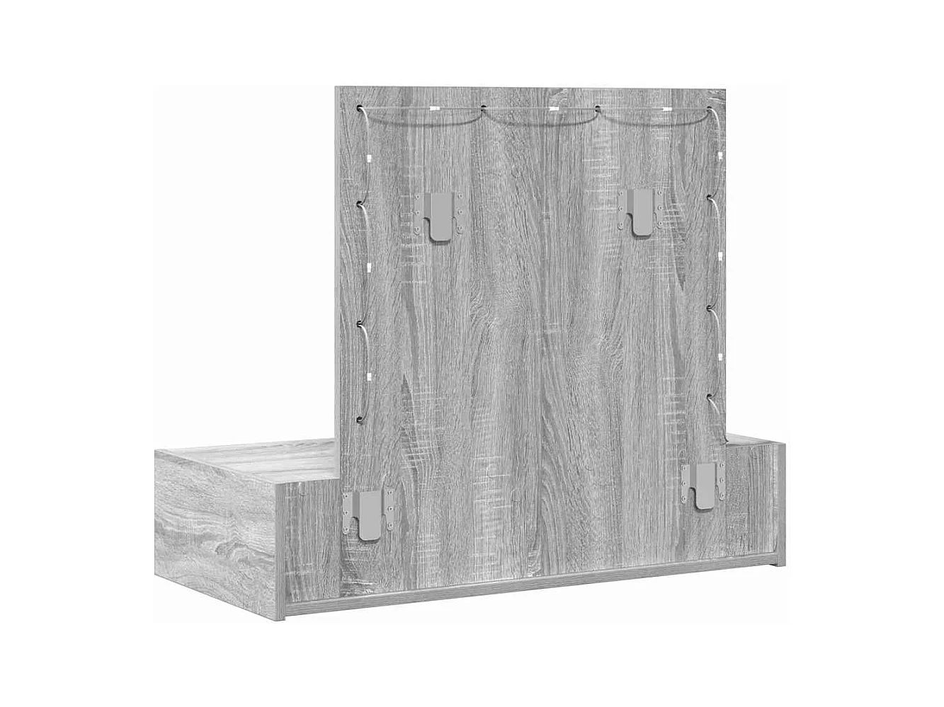 Grijze kaptafel 83 x 40 x 70 cm bewerkt hout