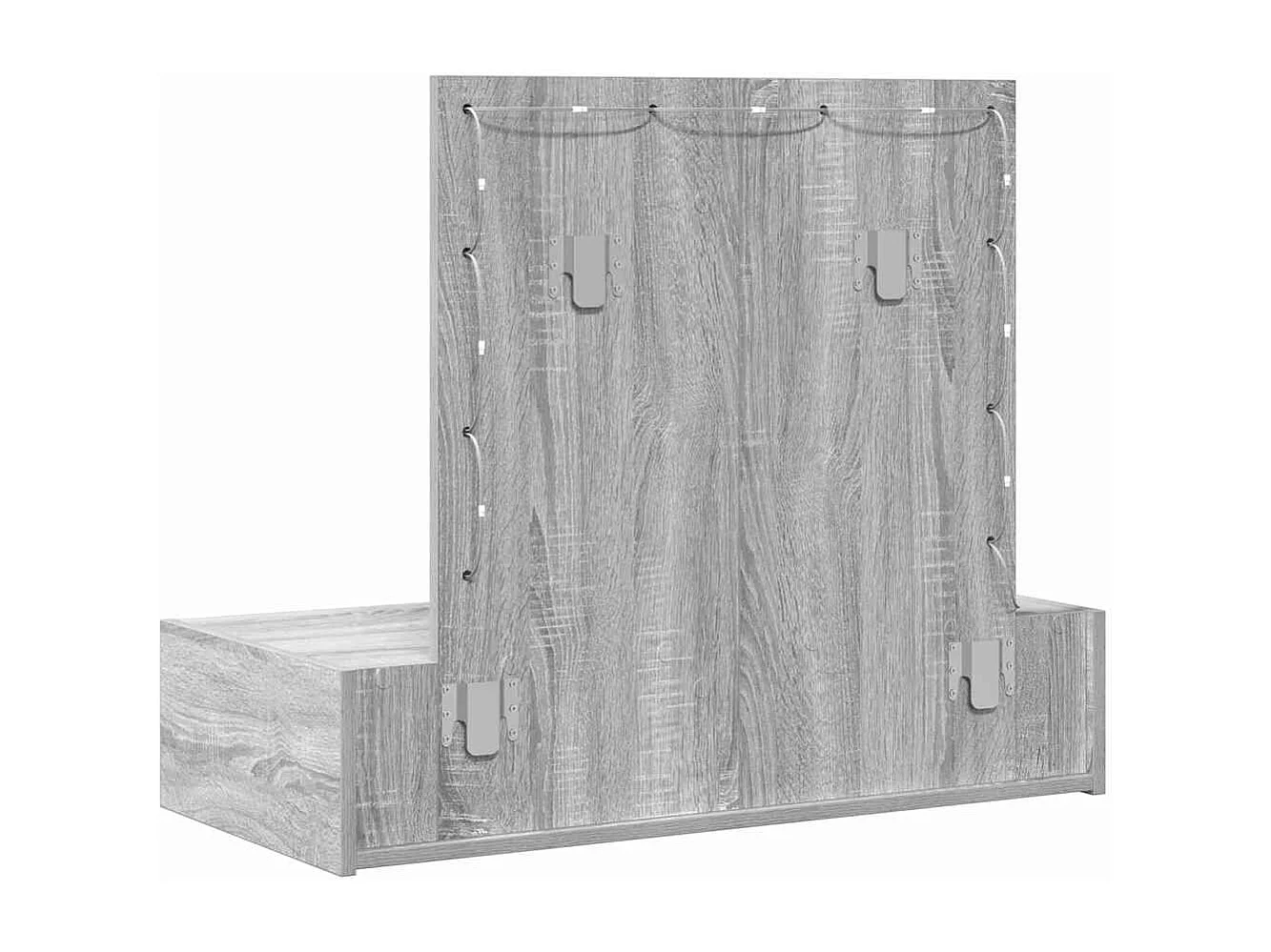 Grijze kaptafel 83 x 40 x 70 cm bewerkt hout