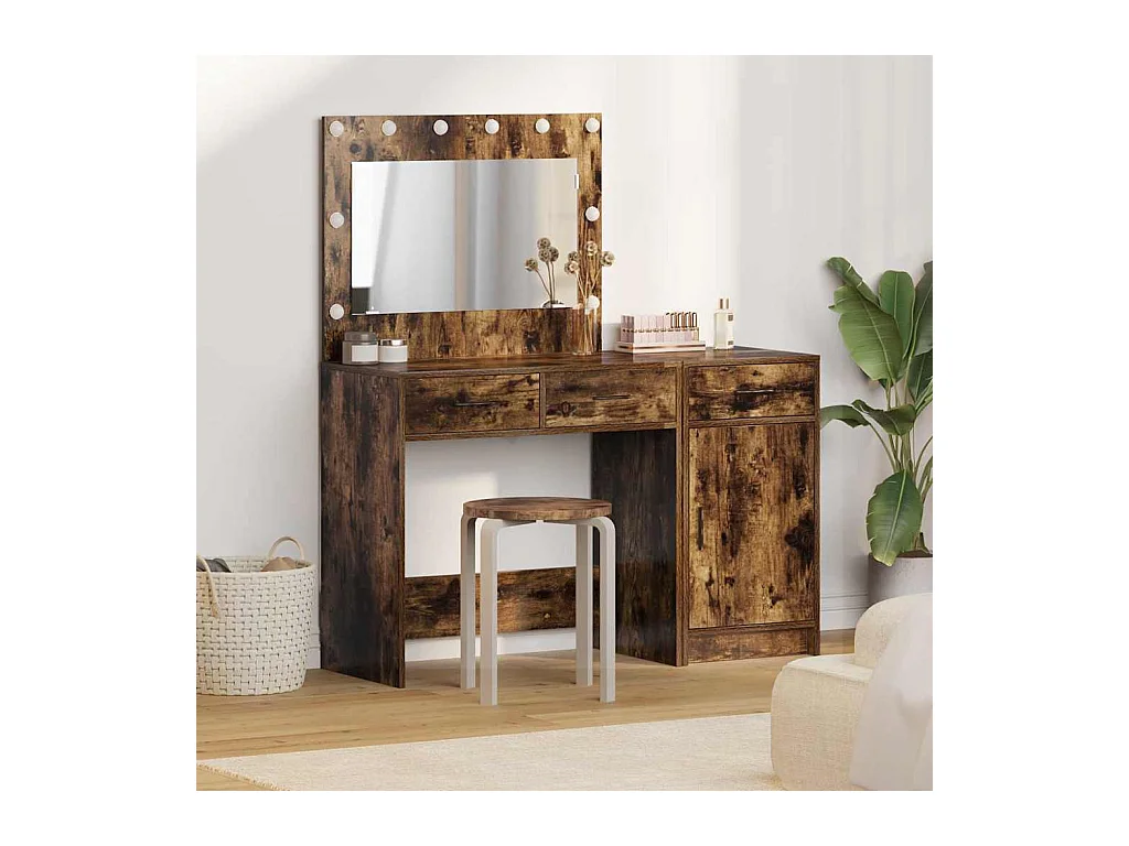 Table de Toilette avec tiroir 2 pcs Marron 40 x 41 x 75 cm