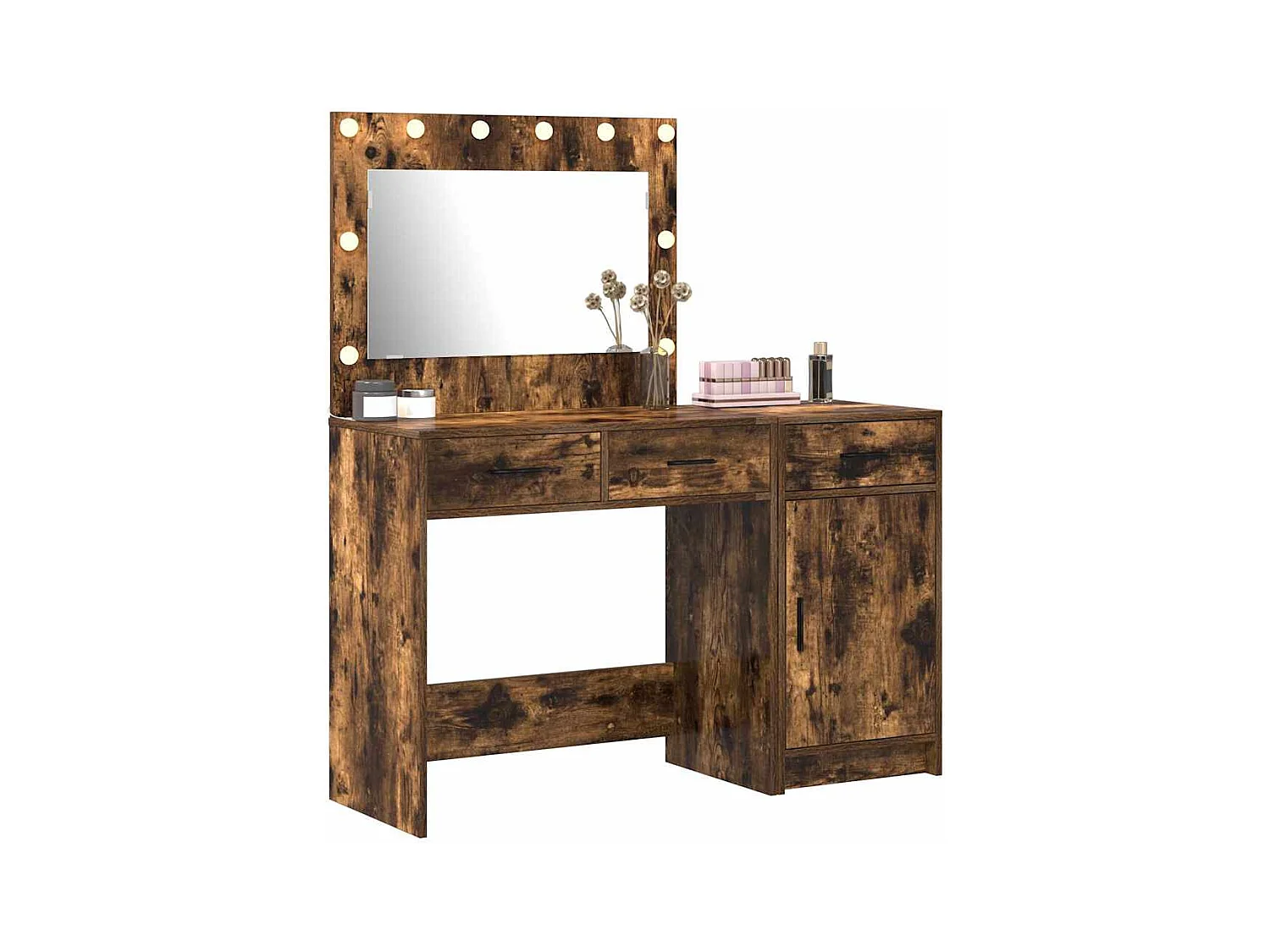 Table de Toilette avec tiroir 2 pcs Marron 40 x 41 x 75 cm