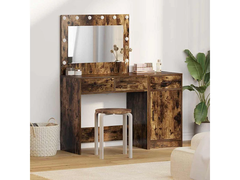 Table de Toilette avec tiroir 2 pcs Marron 40 x 41 x 75 cm