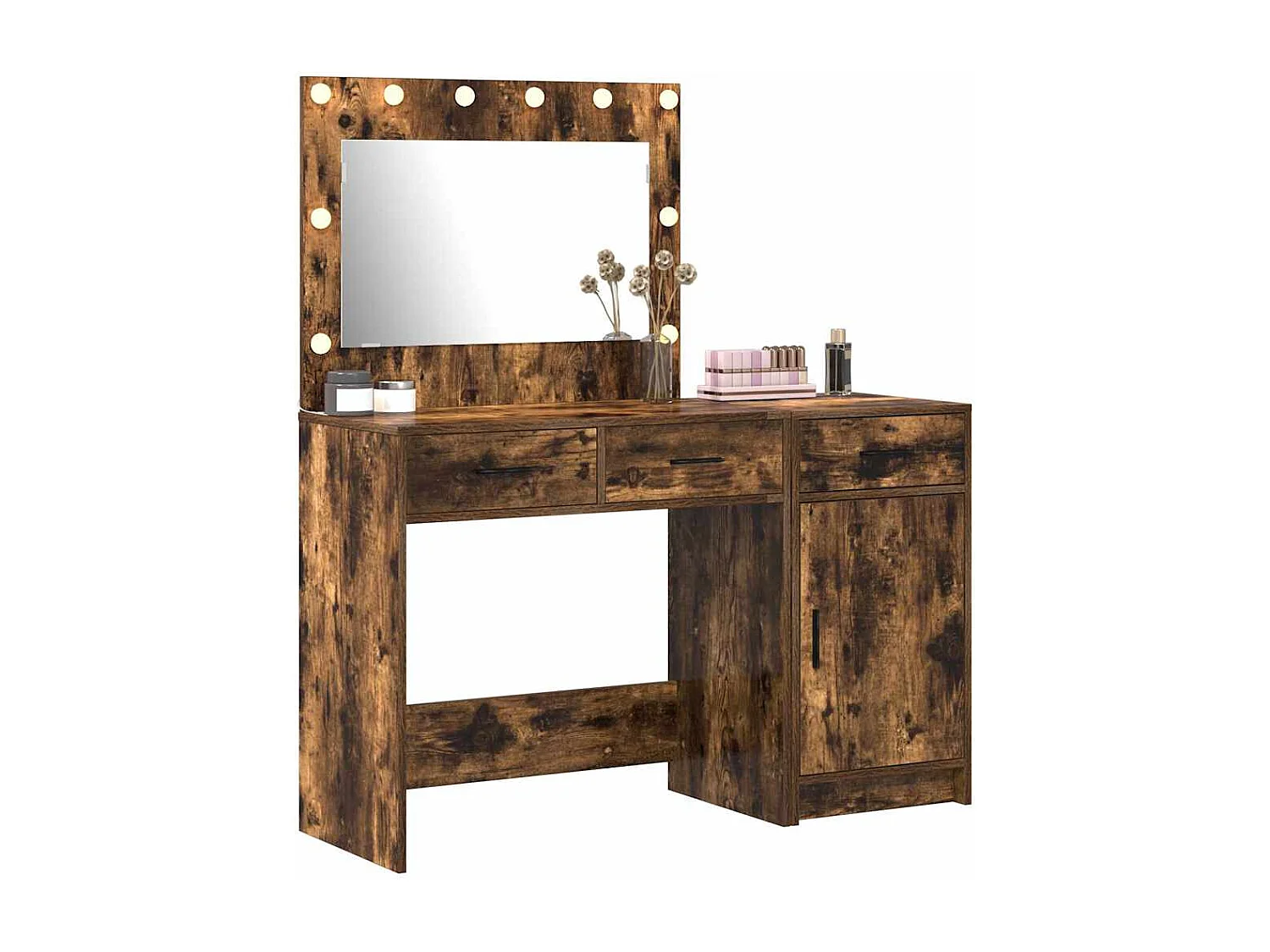 Table de Toilette avec tiroir 2 pcs Marron 40 x 41 x 75 cm
