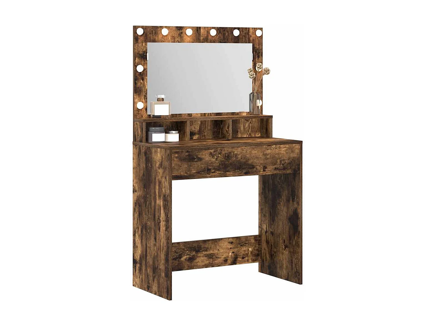 Coiffeuse Chêne fumé 79 x 41 x 135 cm Bois d'ingénierie