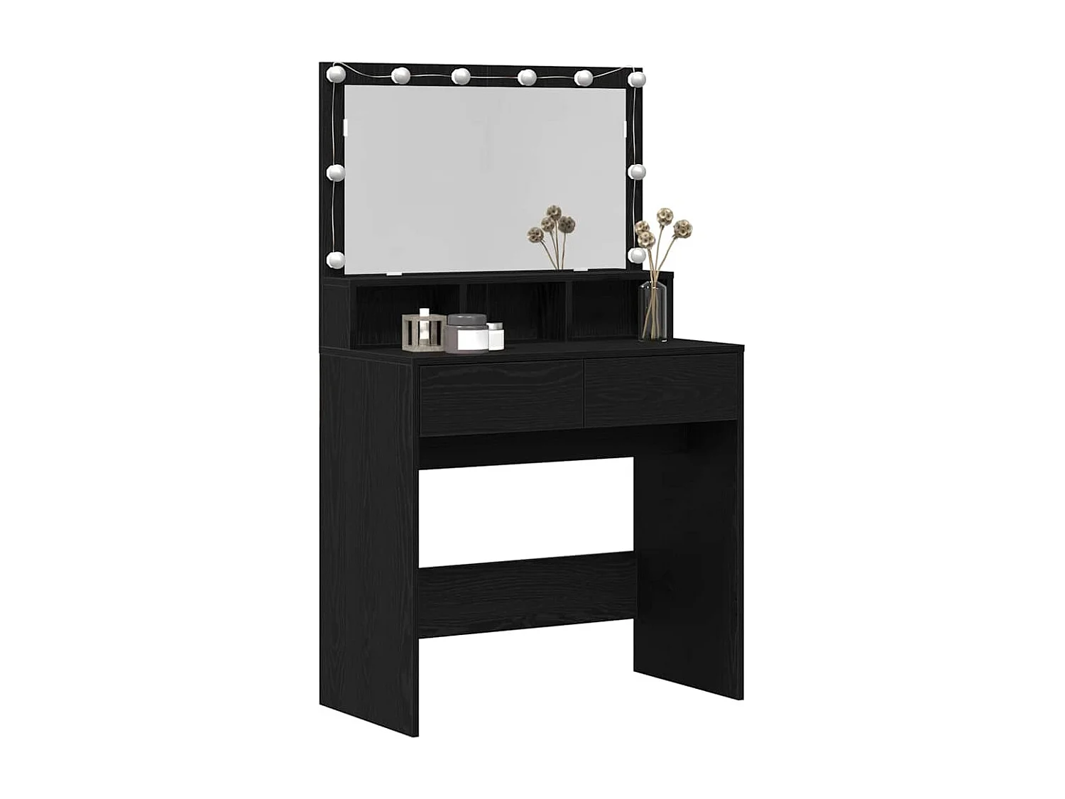 Table de Toilette avec tiroir Chêne noir 80 x 41 x 134.5 cm
