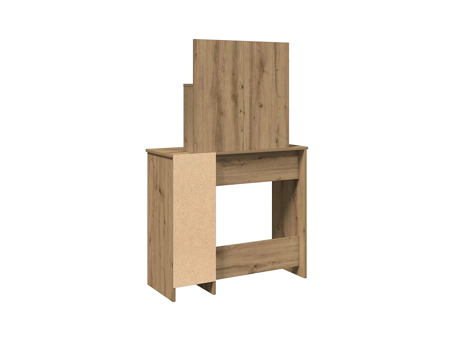 Coiffeuse avec miroir chêne artisanal 86,5x35x136 cm