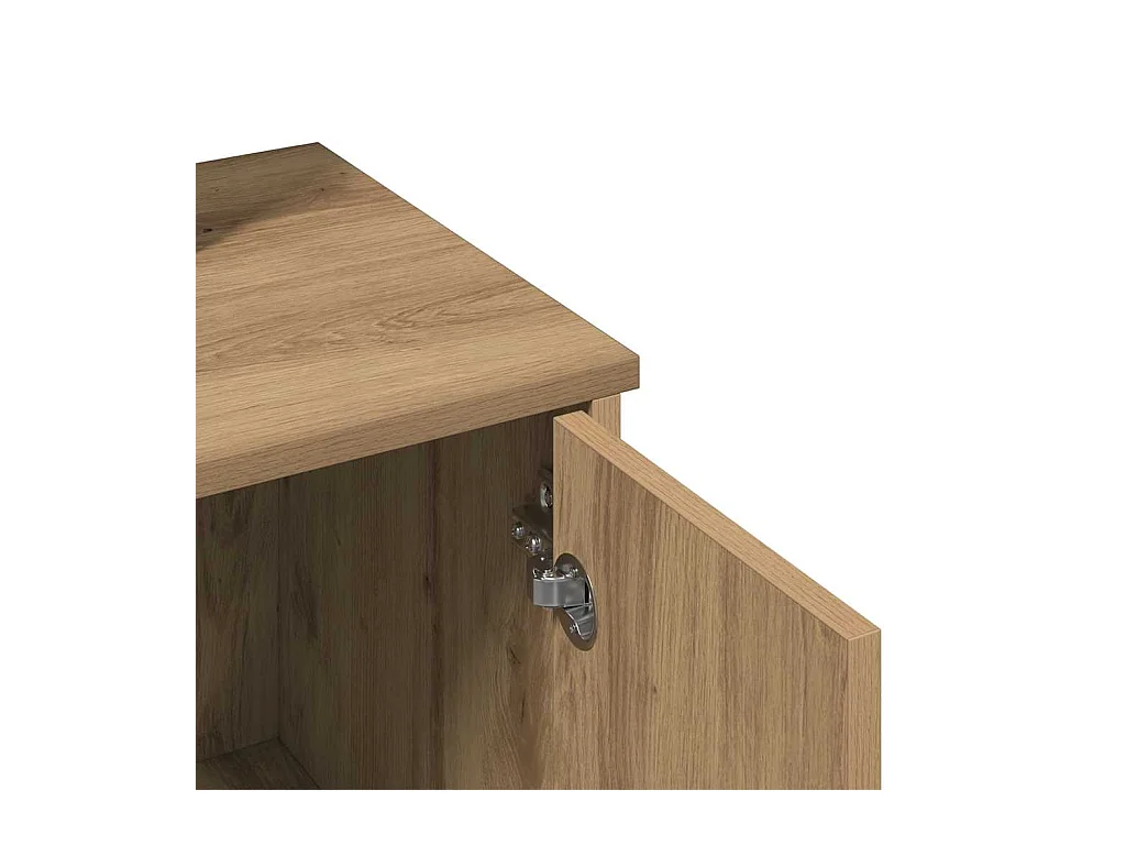 Coiffeuse avec miroir chêne artisanal 86,5x35x136 cm