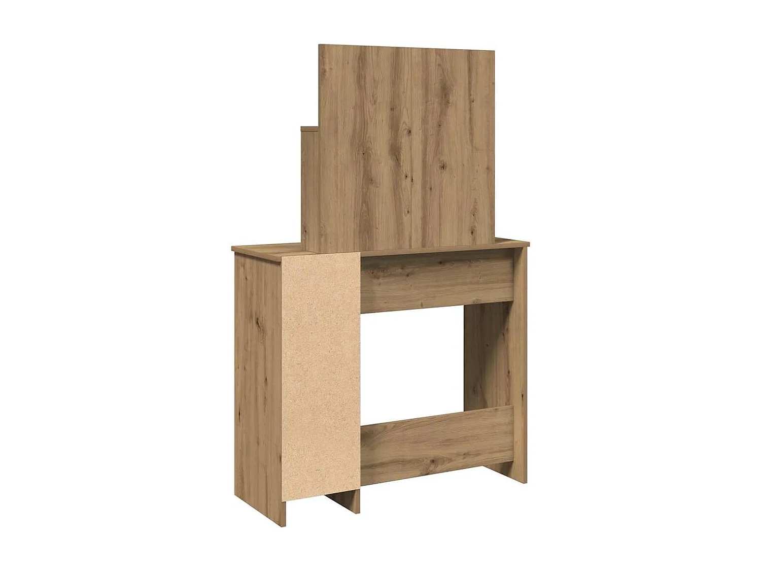 Coiffeuse avec miroir chêne artisanal 86,5x35x136 cm