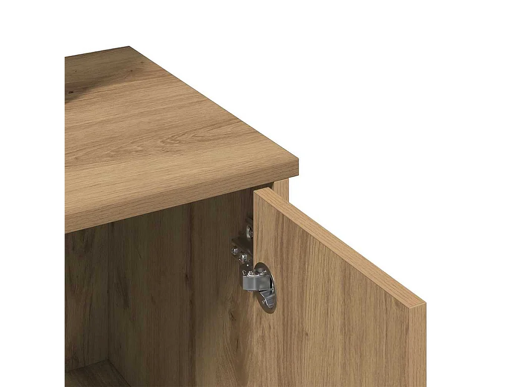 Coiffeuse avec miroir chêne artisanal 86,5x35x136 cm