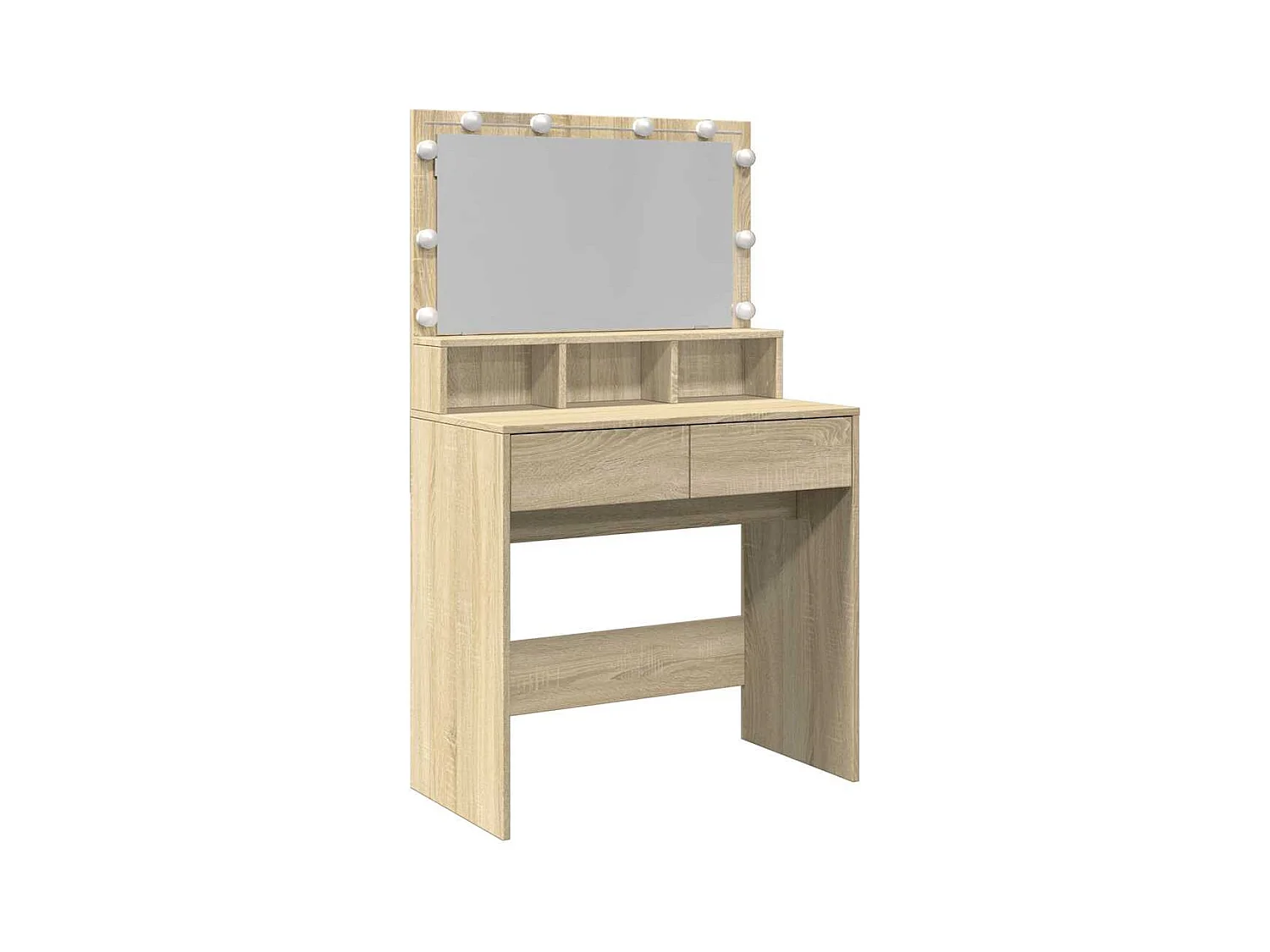 Kaptafel met LED Sonoma eiken 80x41x134,5 cm
