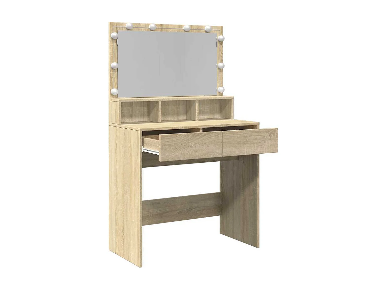 Kaptafel met LED Sonoma eiken 80x41x134,5 cm