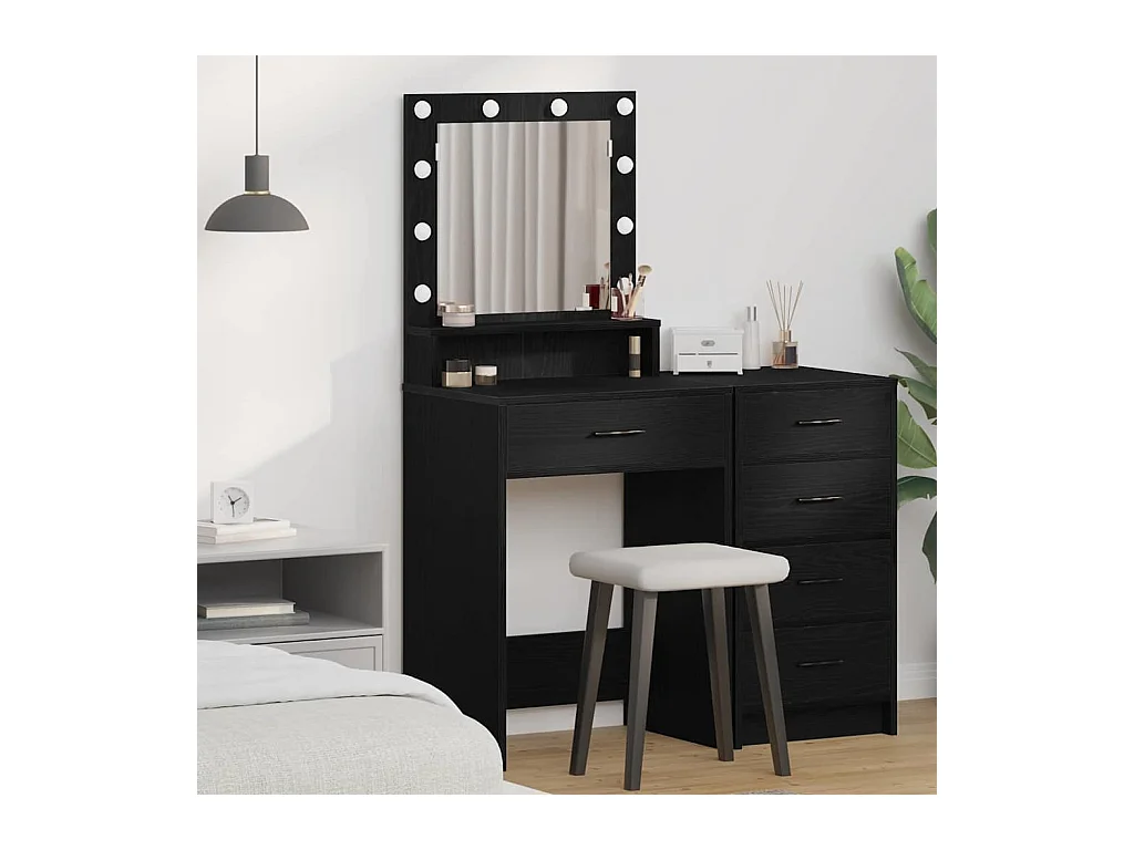 Coiffeuse Chêne noir 50 x 41 x 135 cm Bois d'ingénierie