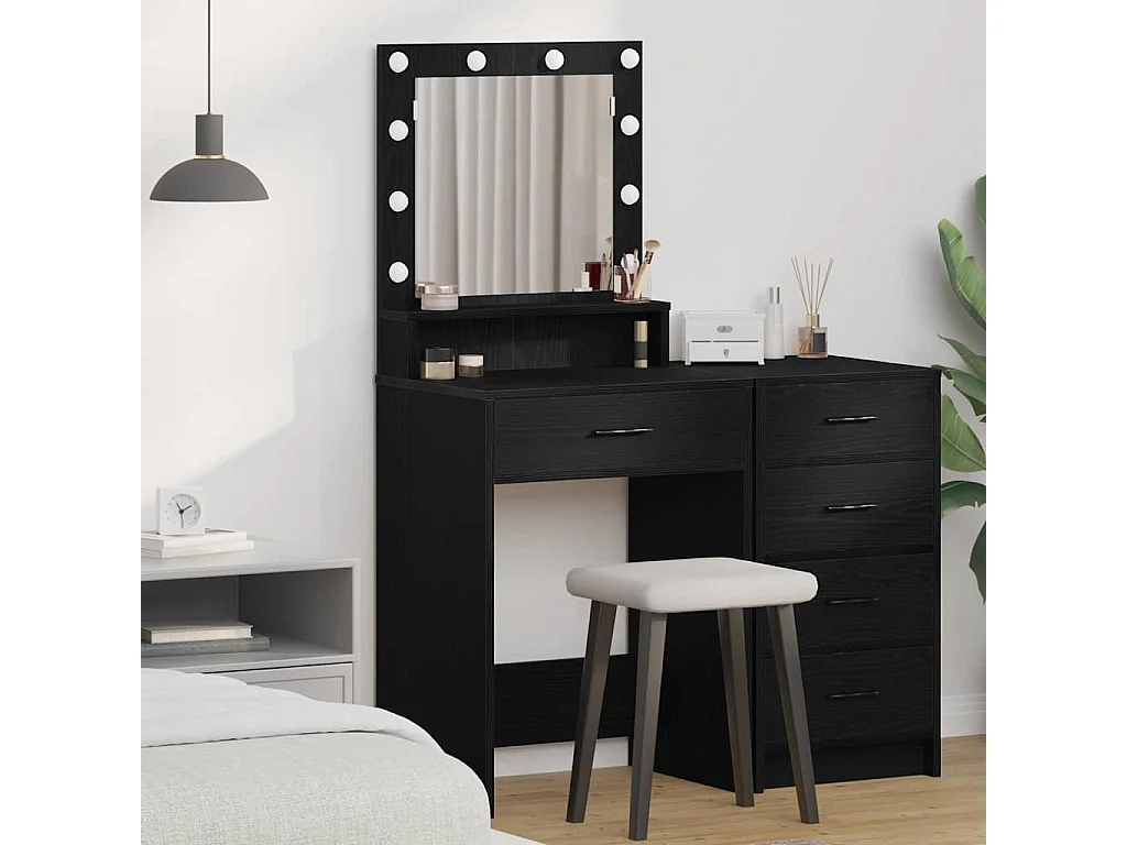 Coiffeuse Chêne noir 50 x 41 x 135 cm Bois d'ingénierie