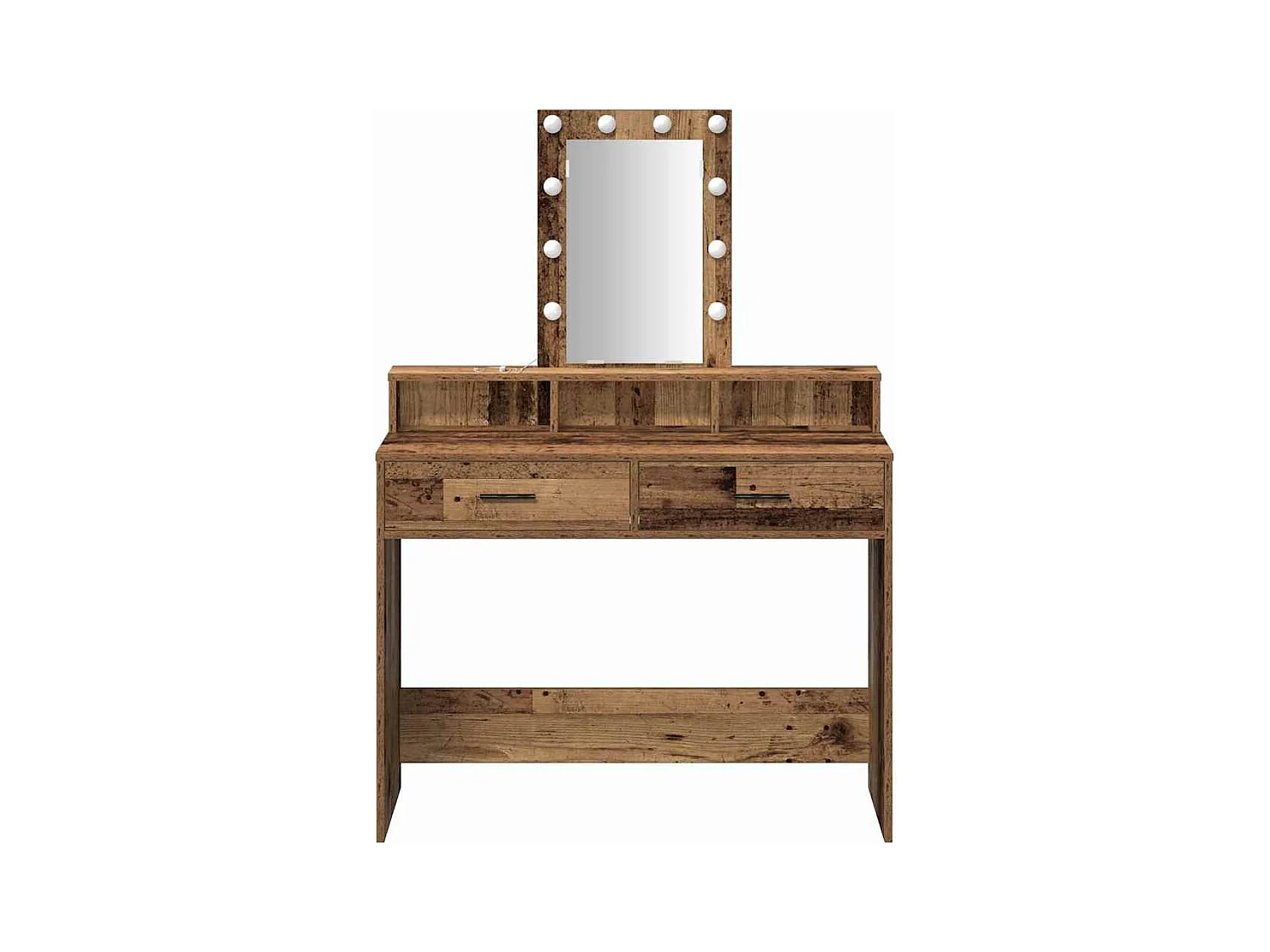 Bruine kaptafel 100 x 41 x 140 cm bewerkt hout