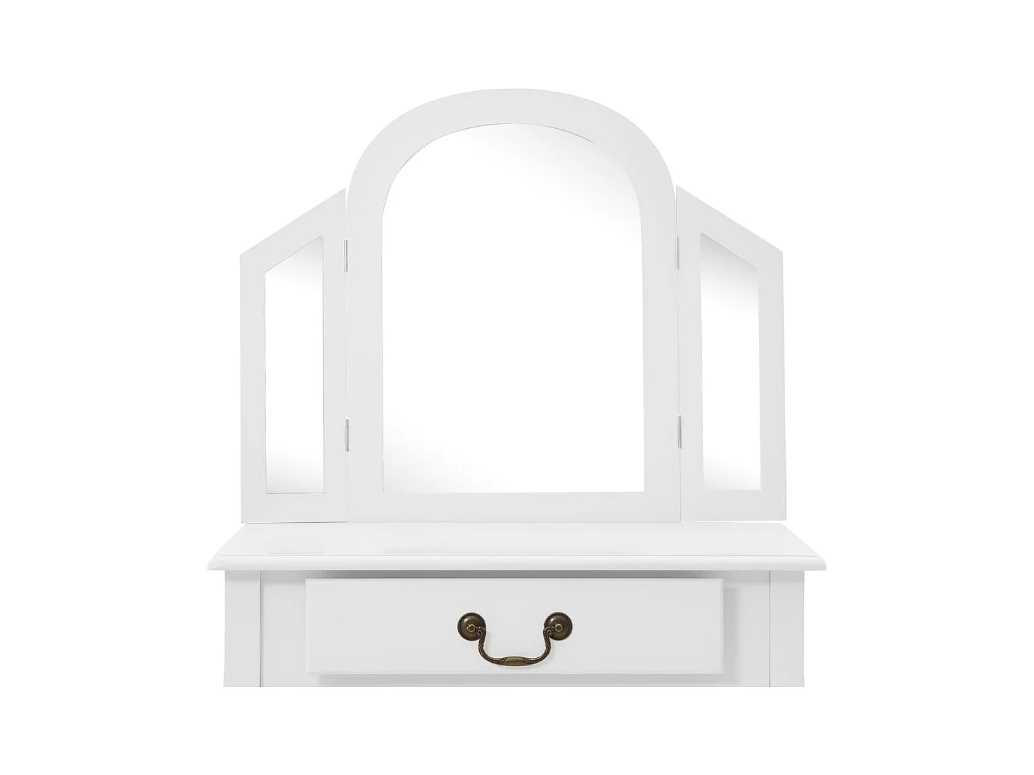 Toletta e sgabello Bianco 65x36x128 cm Legno di Paulownia MDF